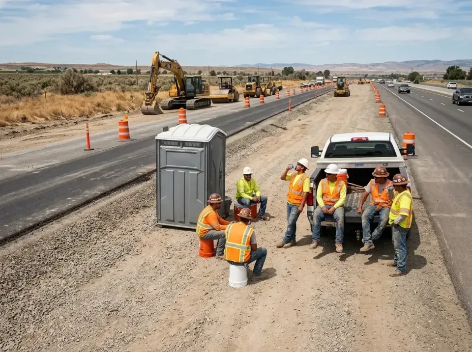 highway-road-construction-crew-007 — frequently asked questions, Porta Potty and Restroom Rentals in Rockcreek, OR